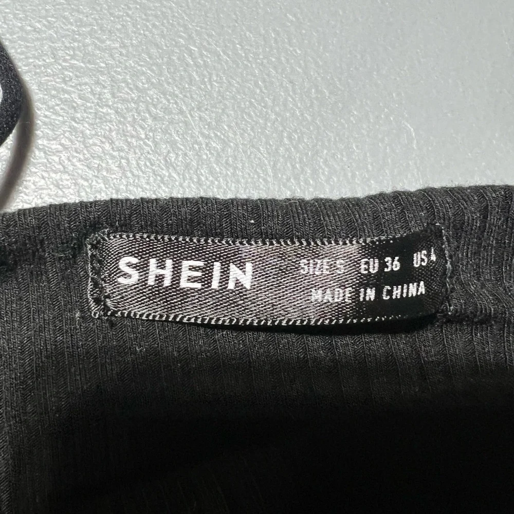 Black Ribbed Bodycon Dress - Picture 2 of 3